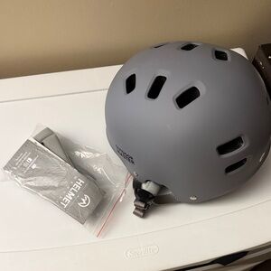 Matte Gray Multi-Sport Helmet with Removable Liner